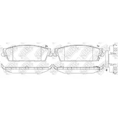 Колодки тормозные дисковые задние Серия:HI-Q CHEVROLET TAHOE (GMT900), CADILLAC ESCALADE, CADILLAC E
