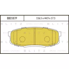 Колодки тормозные дисковые задние TOYOTA Land Cruiser 200 07-> BLITZ