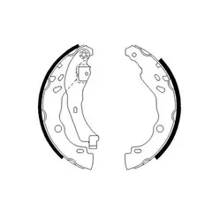 Колодки тормозные RENAULT Clio 2 (1.2/1.6/1.5D/1.9D/TDI) (+АБС)(98-), Logan барабанные (4шт.) BOSCH