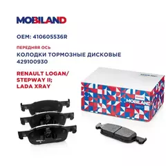 Колодки тормозные дисковые передние (4 шт.) с п/шум. пласт. для а/м RENAULT LOGAN/STEPWAY II (L8_) LADA XRAY (GAB_)