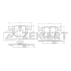 Колодки тормозные ZEKKERT BS2937 диск. зад (GDB1730) BMW X5 (E70, E70N) 07-, X5 (F15) 13-, X6 (E