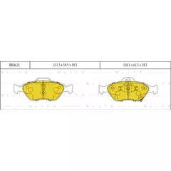 Колодки тормозные дисковые передние Серия:HI-Q TOYOTA YARIS (P9), TOYOTA YARIS / VIOS седан (P9), TO