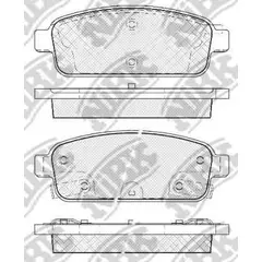 PN0392 (19372198/13411380) Тормозные колодки задние (4 шт) Aveo T300/Cruse/Tracker/Mokka/Astra NiBK