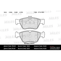 Колодки тормозные передние (без датчика) (Смесь Semi-Metallic) MERCEDES W210/W202/C208 2.0-2.8 (TRW GDB1205) E100123