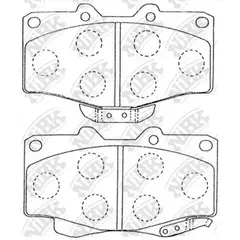 Колодки тормозные дисковые передн. TOYOTA Hilux euro 2.4L 90-91/ Land Cruiser Prado 88-02/ 4runner 8