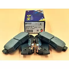 Колодки тормозные задние SP1117 для Хендай Туксон Соната 4,5 Санта Фе 1,2 Элантра 4 Киа Спортейдж 2 Опирус Маджентис 1,2 Hyundai Tucson Sonata IV, V Santa Fe I, II Elantra IV Getz Kia Sportage II Opirus Magentis I, II Sangsin Brake
