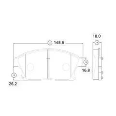 Колодки тормозные дисковые передние DAEWOO: LACETTI PREMIUM 16 inch  CHEVROLET: CRUZE 16 inch