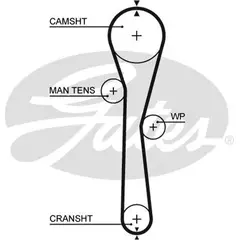 Ремень ГРМ GATES 5577XS /859715577/ Peugeot 206 1.4i/Renault Clio/Twingo/Kangoo 1.2 16V 01-