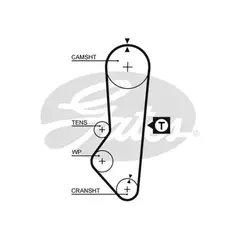 Ремень ГРМ FORD Escort 1.4-1.6 90-98/Fiesta 1.4 89-95/Sierra 1.6 89-93, CHERY Fengyun 1.6 00-05