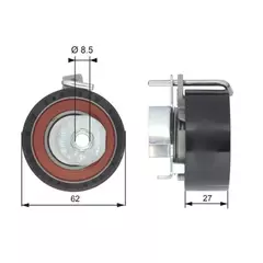 (7784-21144) Ролик приводного ремня Ford C-Max,Fiesta V,VI,Focus C-Max,II,Fusion,MondeoIV,Mazda 2,Volvo C30,S40II,V50 1.25,1.4,1.6 16V,Ti 11.01-