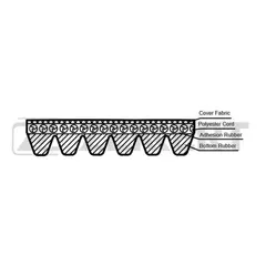 Ремень поликлиновый "Zekkert" VW Golf IV 97- Passat V 96- BMW 3 (E36 F30 F31 F34 F80) 93- 5 (E34 F10 - Zekkert арт. kr6pk1660