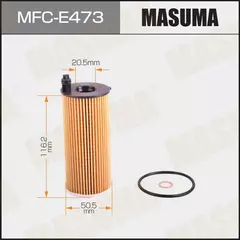 Фильтр масляный BMW 1 (F20) 15-, 3 (F30) 11-, X3 14-, X4 14-, X5 15- (B47D20A, B48B20A) Masuma MFC-E473