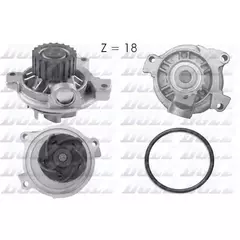 Насос водяной (помпа) Audi 100 A6; VW LT Transporter 2.4D 2.5TDi 90- z18 Dolz - DOLZ арт. A178