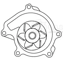 Насос водяной для а/м Toyota Vitz (99-)/FunCargo (99-)/Platz (00-)/Yaris (99-) 1.0i/1.3i [SZ] 3отв. (LWP 1949)