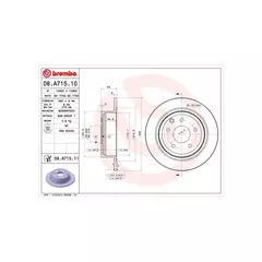 Диск тормозной Brembo Standard задний 08A71510