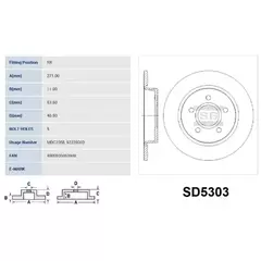 m/1352279/Sangsin Brake/Диск тормозной FORD FOCUS III 11-/C-MAX 10- задний SANGSIN BRAKE
