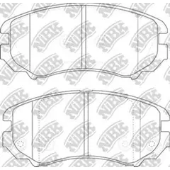 pn0377 NiBK Колодка тормозная HYUNDAI Sonata V, Tucson (JM), KIA Soul передняя (4шт.) (NIBK)