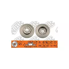 Диск тормозной AUDI A3/VW GOLF V,CADDY,TOURAN 2003-> Цена за 1шт Продается парами
