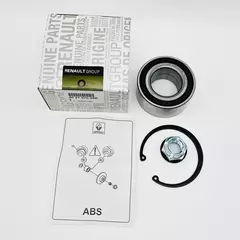 Подшипник передней ступицы Arkana, Duster, Fluence, Kaptur, Megane-3 (к-т гайка, стопор) (c АБС) 402107049R, 402108022R, R155.87