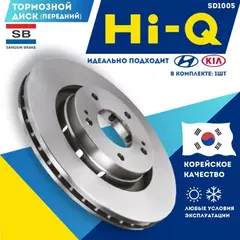 Диск тормозной (Спереди) Hyundai Creta 15-22 / ix35 09-15 / Sonata 01- / Tucson 04-21 / Kia Optima 1