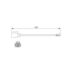 Датчики износа тормозных колодок BOSCH 1987474512 8V0615437 AUDI TT 14-