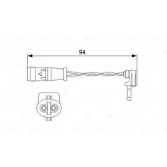Датчик износа тормозных колодок MERCEDES A (W169),B (W245) (04-) передний BOSCH
