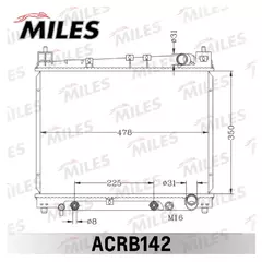 Радиатор TOYOTA YARIS / VITZ 99- - MILES арт. ACRB142