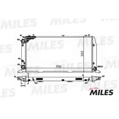 Радиатор MILES ACRM012 AUDI A80 1.6-2.0 86-94 - MILES арт. ACRM012
