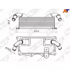Радиатор масляный PORSCHE CAYENNE 10- PANAMERA 09- - SAT арт. ST94810728122
