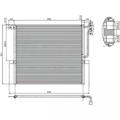 Радиатор кондиционера bmw x3 e83 03-10 Sat STBM833940 - SAT арт. STBM833940
