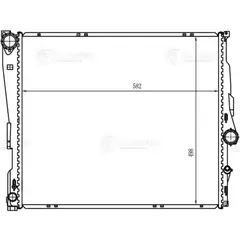 Радиатор охлаждения BMW X3 (E83) 04- 2.5i/3.0i (рестайлинг с 2006г.) [N52B25, N52B30] Luzar