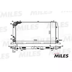 Радиатор (механическая сборка) AUDI A80 1.6-2.0 86-94) (NISSENS 604361) ACRM012