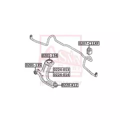 РЫЧАГ ПЕРЕДНИЙ ПРАВЫЙ 18мм NISSAN : MICRA MARCH K12 2002-