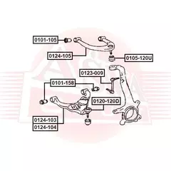 Рычаг передний нижний правый TOYOTA LAND CRUISER 120