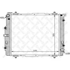 10-25881-SX радиатор системы охлаждения MB W463 2.0-5.4i/2.5-3.0D/2.5-3.4TD/2.7-4.0CDi - Stellox арт. 1025881SX
