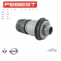 Сайлентблок подрамника задний FEBEST RNABM2 для а/м Nissan, Renault
