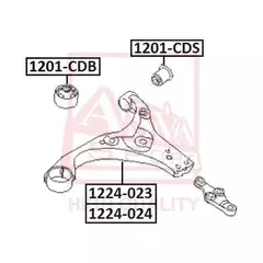 САЙЛЕНТБЛОК ПЕРЕДНЕГО РЫЧАГА ПЕРЕДНИЙ HYUNDAI ACCENT III MC (2005-2010) HYUNDAI I30 (2007-2012) KIA RIO II (2005-2011) KIA CEED (2007-2012)