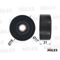 MILES Ролик ремня приводного CHEVROLET LACETTI/AVEO 1.4/1.6 - MILES арт. AG03014