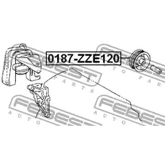 Ролик обводной приводного ремня Febest 0187-ZZE120 - Febest арт. 0187-ZZE120