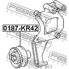 Ролик натяжной ремня кондиционера (комплект) Febest 0187-KR42 - Febest арт. 0187-KR42