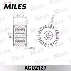 Ролик ремня грм renault logan megane kangoo 16v направляющий Miles AG02127 - Miles арт. AG02127