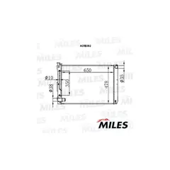 Радиатор (паяный) LEXUS RX300 3,0 A/T 02- - MILES арт. ACRB392