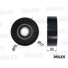 MILES Ролик ремня приводного MB W168/W169/W245/W414 1.4-2.0 - MILES арт. AG03055