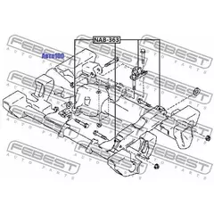 Сайлентблок опоры дифференциала Nissan Atlas/Atlas/Condor F22 1982.02-1992.06 FEBEST NAB-363