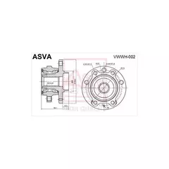 Ступица передняя с магнитным кольцом абс SKODA OCTAVIA 1Z3 2004<