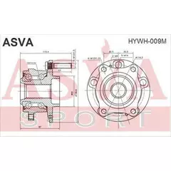 Ступица колеса с abs зад прав лев Asva HYWH-009M
