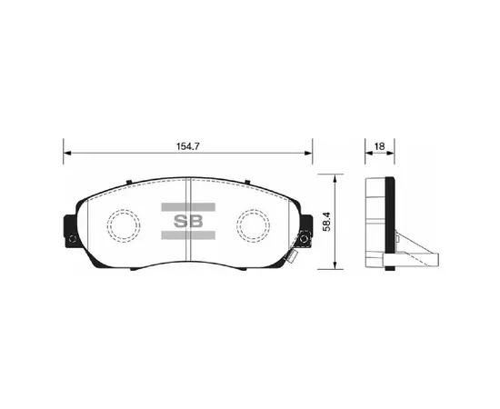 Колодки тормозные Sangsin Brake SP2115 Передние