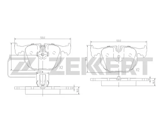 Колодки тормозные Zekkert XZK-BS-1137