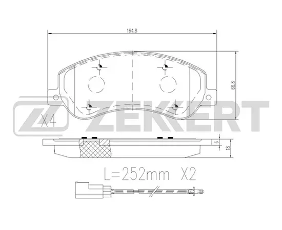 Тормозные колодки Zekkert XZK-BS-1680