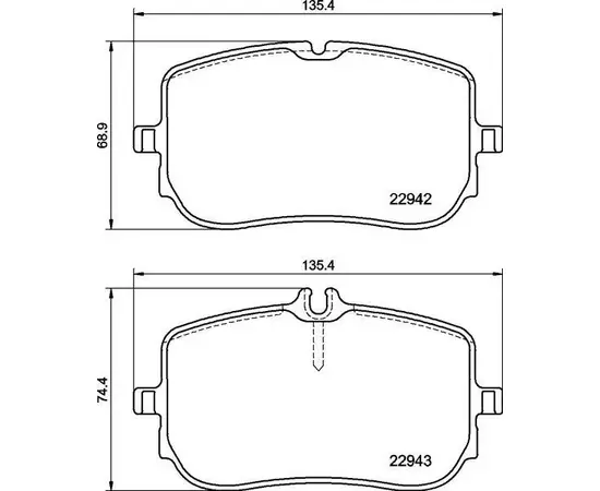 Колодки тормозные для а/м Mercedes A (W177) (18-)/CLA (C118) (19-) диск. перед. 135x69мм | перед |